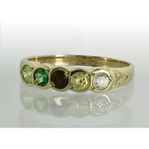 Family Birthstone Trinity Knot Ring - 5 Stones Product Image