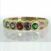 Alternate image for Family Birthstone Trinity Knot Ring - 7 Stones