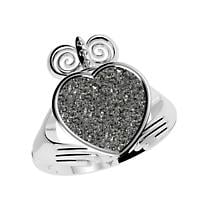 Claddagh Ring -  Black Drusy Product Image