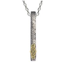 Alternate image for Celtic Necklace - Sterling Silver Celtic Knot Bar Pendant