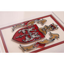 Alternate image for Personalized Double Family Crest Handpainted Glass Framed Print