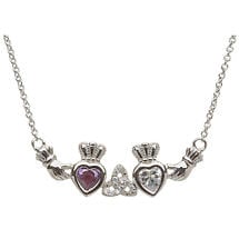 Alternate image for SALE | Sterling Silver Mother's Family Necklace - Trinity Knot MARCH