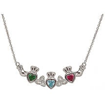 Alternate image for SALE | Sterling Silver Mother's Family Necklace - Trinity Knot MARCH