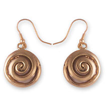 Grange Irish Jewelry - Two Tone Solid Celtic Spiral Drop Earrings Product Image