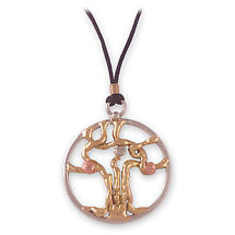 Grange Irish Jewelry - Three Tone Tree of Life Pendant on Cord Product Image