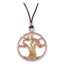 Alternate image for Grange Irish Jewelry - Three Tone Tree of Life Pendant on Cord