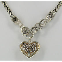 Celtic Necklace - Two Tone Celtic Heart Necklace Product Image