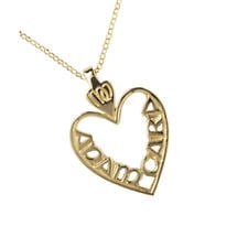 Irish Necklace - Mo Anam Cara My Soul Mate Pierced Heart Pendant with Chain Product Image