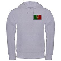 Irish Sweatshirt - Irish County Hooded Sweatshirt Left Chest - Grey Product Image