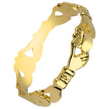 Claddagh Ring - Ladies Yellow Gold Claddagh Eternity Ring Product Image