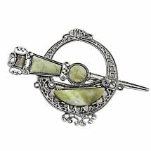 Celtic Brooch - Tara Brooch with Connemara Marble Product Image