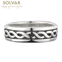 Celtic Ring - Ladies Sterling Silver Wide Celtic Band Product Image