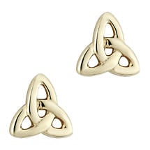 Alternate image for 14k Yellow Gold Trinity Knot Earrings - Medium