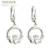 Sterling Silver Claddagh Drop Earrings Product Image