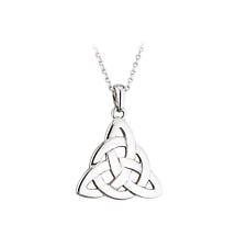Alternate image for Celtic Pendant - Sterling Silver Triangular Celtic Knot Pendant with Chain