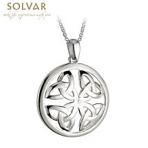 Alternate image for Celtic Pendant - Sterling Silver Round Trinity Knot Celtic Pendant with Chain