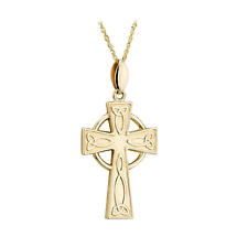 Celtic Cross Necklace - 14k Gold Celtic Cross Pendant Product Image