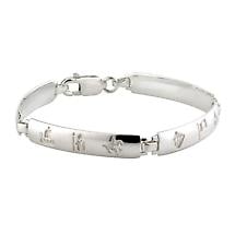 Irish Bracelet - History of Ireland Sterling Silver 4 Link Bracelet Product Image