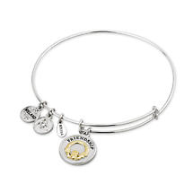 Claddagh Bangle - Sterling Silver and Gold Plated Claddagh Expanding Bangle Product Image