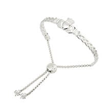 Alternate image for Claddagh Bangle - Sterling Silver Celtic Claddagh Draw String Bangle