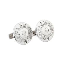 SALE | Irish Cufflinks - Sterling Silver History of Ireland Round Cufflinks Product Image