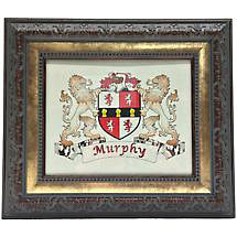 Personalized Irish Coat of Arms Framed Print - Antique Two-Tone Frame Product Image