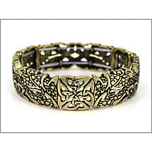 Irish Bracelet - Brasstone Book of Kells Stretch Bracelet Product Image