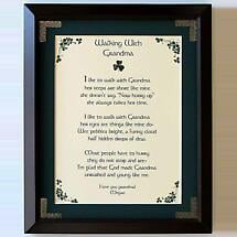 Personalized Walking with Grandma Framed Print Product Image