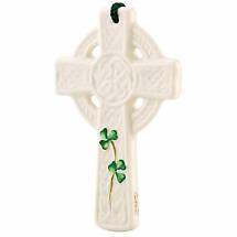 Irish Christmas - Belleek St. Kieran's Celtic Cross Ornament Product Image