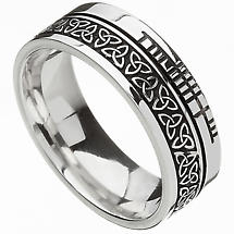 SALE | Celtic Ring - Comfort Fit 'Faith' Trinity Knot Irish Wedding Band Product Image