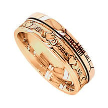 Alternate image for Irish Rings - Comfort Fit Faith Claddagh Wedding Band