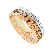 Alternate image for Celtic Ring - Comfort Fit 'Faith' Celtic Cross Irish Wedding Band