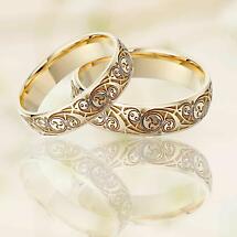 Alternate image for Celtic Wedding Ring - Mens Gold Celtic Spiral Triskel Irish Wedding Band