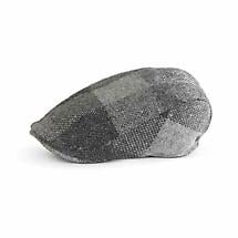 Irish Hat | Grey Check Donegal Tweed Cap Product Image