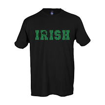 Alternate image for Irish T-Shirt | Plaid Irish Shamrock Tee