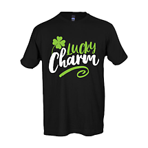 Alternate image for Irish T-Shirt | Shamrock Lucky Charm Tee