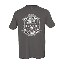 Alternate image for Irish T-Shirt | Kilt Wearing Whisky Drinking Scotsman Tee