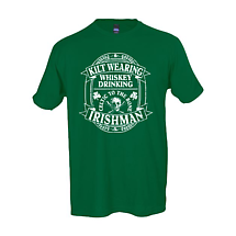 Irish T-Shirt | Kilt Wearing Whiskey Drinking Irishman Tee Product Image