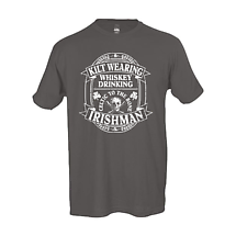 Alternate image for Irish T-Shirt | Kilt Wearing Whiskey Drinking Irishman Tee