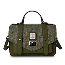 Alternate image for Celtic Tweed Handbag | Chestnut Herringbone Harris Tweed® Medium Satchel