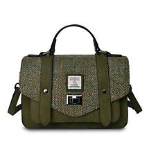 Celtic Tweed Handbag | Chestnut Herringbone Harris Tweed® Large Satchel Product Image
