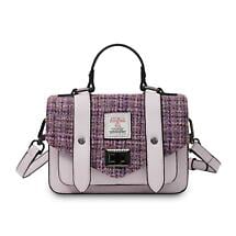 Celtic Tweed Handbag | Violet Dogtooth Harris Tweed® Mini Satchel Product Image