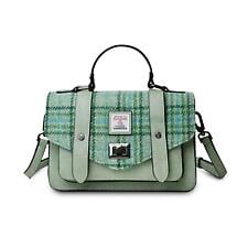 Celtic Tweed Handbag | Mint Check Harris Tweed® Medium Satchel Product Image