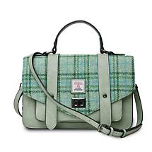Alternate image for Celtic Tweed Handbag | Mint Check Harris Tweed® Large Satchel