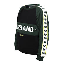 Alternate image for Irish Sweatshirt | Green & Black Ireland Sport Crew Neck Kids Sweatshirt