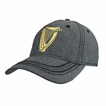 Irish Hats | Guinness Grey Harp Logo Baseball Cap Product Image