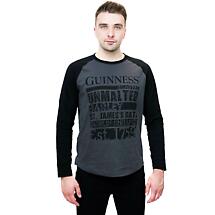 Alternate image for Irish T-Shirts | Guinness Black & Grey Baseball Tee