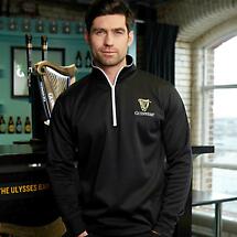 Irish Shirt  | Guinness® Black Quarter Zip with Harp Product Image