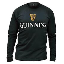 Irish T-Shirt | Guinness® Black Trademark label Long Sleeve Premium Tee Product Image