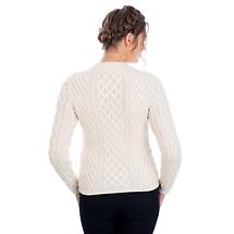 Alternate image for Irish Sweater | Aran Knit Tunic Ladies Sweater